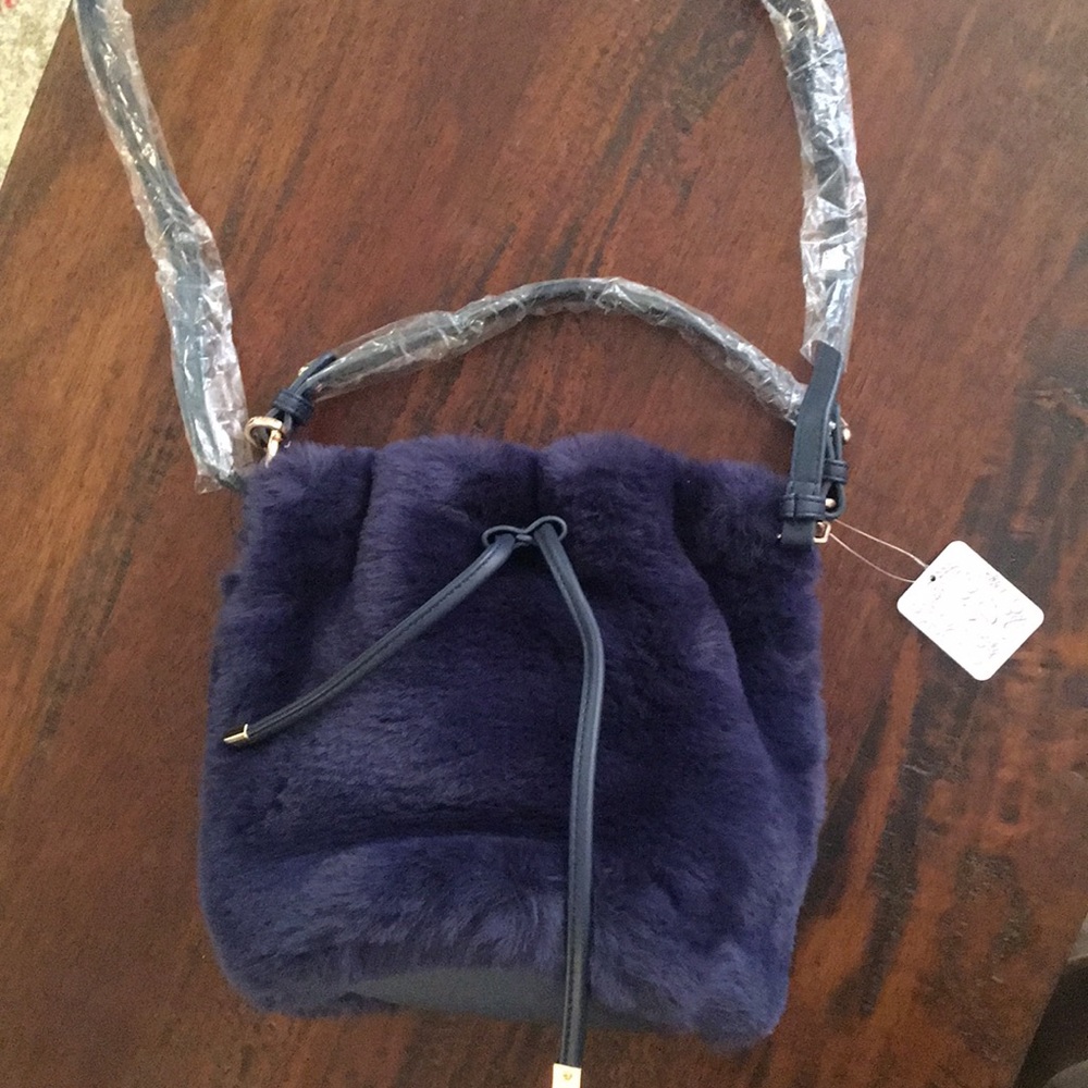 Free People Faux Fur Bucket Bag